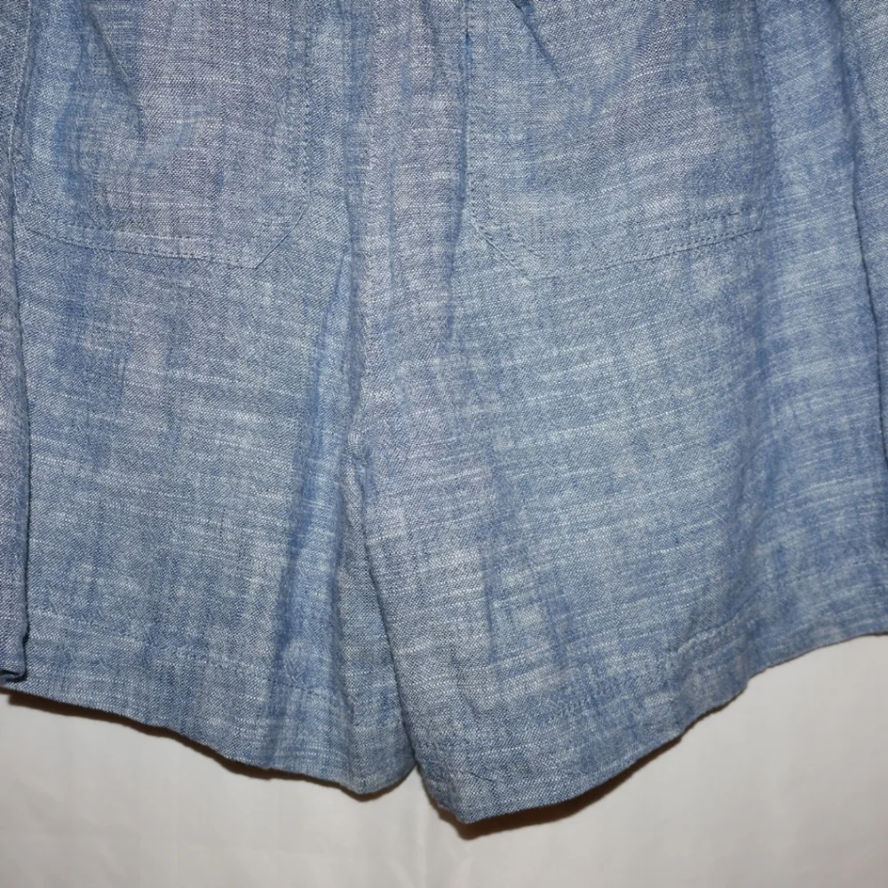 Briggs New York Blue Linen Flowy Shorts With Side & Back Pockets. Medium. NWT. - Picture 7 of 7